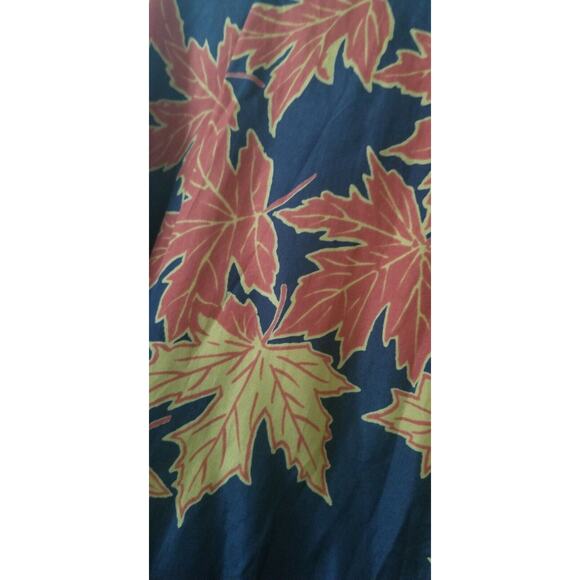 Vintage One-of-a-Kind Autumn Leaves Silk Bomber Jacket size M - Picture 7 of 9